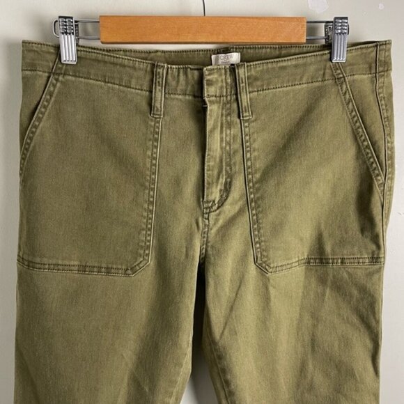 J Crew women’s factory army green stretch utility pant size 31 NEW NWT - Picture 6 of 14